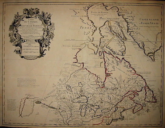 De l'Isle Guillaume (1675-1726) Carte du Canada ou de la Nouvelle France et des decouvertes qui y ont été faites... 1703 Parigi 